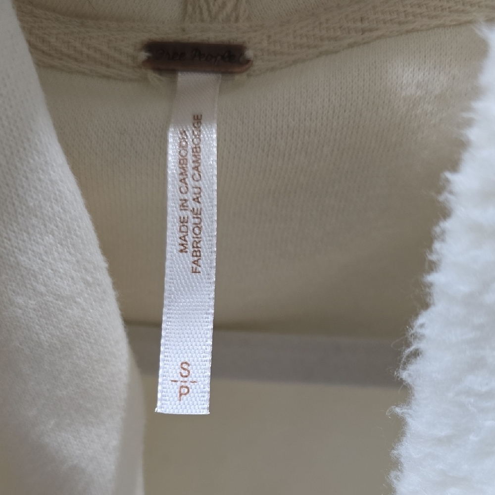 Free People Cream Hooded Cardigan - Picture 3 of 6